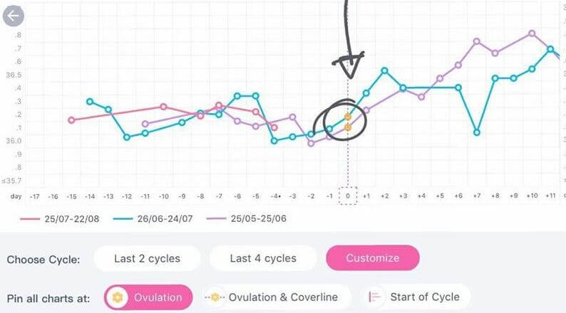 Femometer App Zykluskurven Vergleich